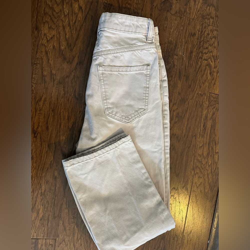 Dynamite Women's Beige Straight Leg Jeans
